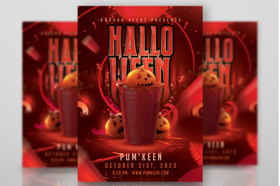 Halloween Party Red Cup Flyer