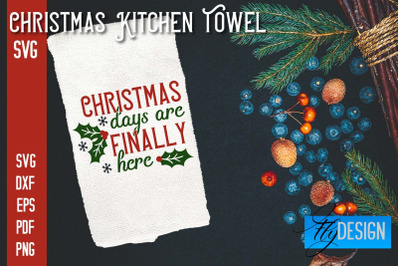 Christmas Kitchen Towel SVG | Kitchen Quotes Design | Home SVG