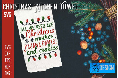 Christmas Kitchen Towel SVG | Kitchen Quotes Design | Home SVG