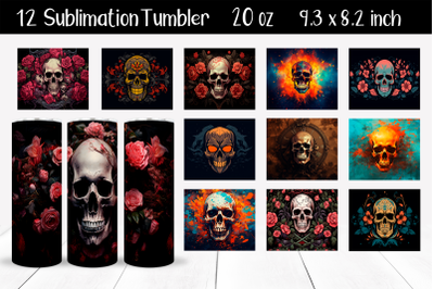 Skull set Sublimation Tumbler Wrap 20 oz