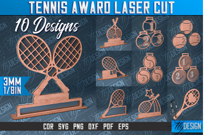 Tennis Award Laser Cut | Laser Cut SVG Design | CNC Files