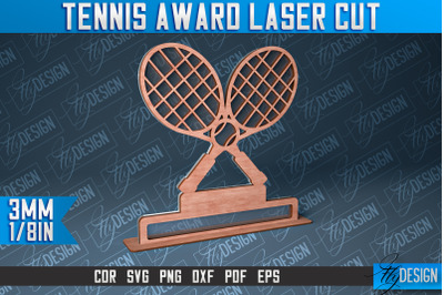 Tennis Award Laser Cut | Laser Cut SVG Design | CNC Files