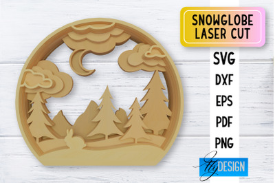 Snowglobe Laser Cut | Laser Cut SVG
