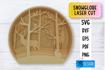 Snowglobe Laser Cut | Laser Cut SVG