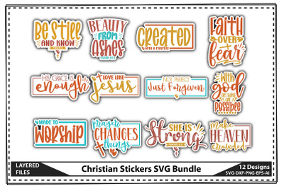 Christian Stickers SVG Bundle