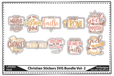 Christian Stickers SVG Bundle Vol- 2