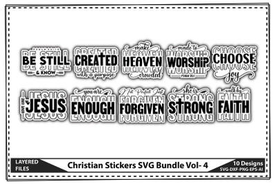 Christian Stickers SVG Bundle Vol- 4