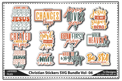 Christian Stickers SVG Bundle Vol- 06