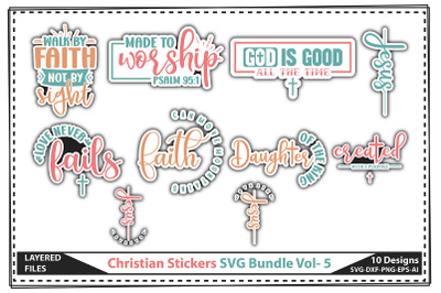 Christian Stickers SVG Bundle Vol- 5