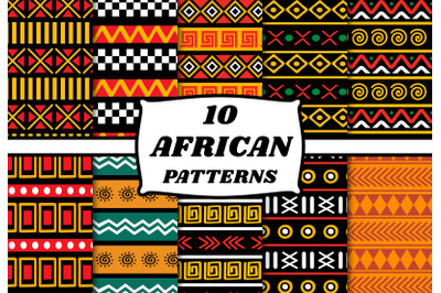 African pattern set traditional background art