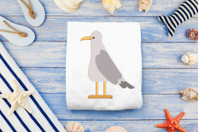 Cartoon Seagull | Embroidery