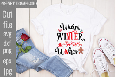 Warm Winter Wishes SVG cut file&2C;Christmas SVG Design&2C; Christmas Tree B