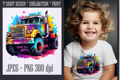 Monster Truck 2 Sublimation PNG|JPEG