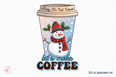 Christmas Coffee Sublimation Design