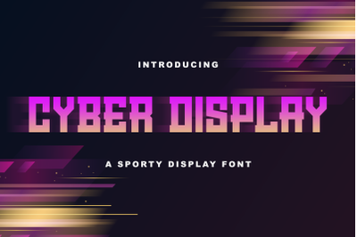 Cyber Display - Modern Sporty Font