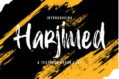 Harjimed - Textured Brush Font