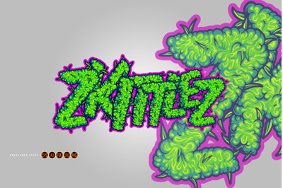 Smoke lettering zkittlez cannabis strain