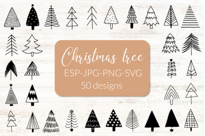Christmas Tree SVG Bundle, Xmas Trees Clip Art Bundle