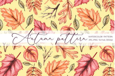 Watercolor Autumn pattern
