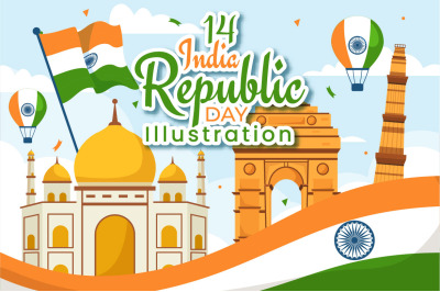 14 India Republic Day Illustration