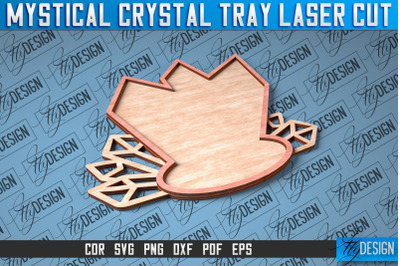 Mystical Crystal Tray Laser Cut SVG | Laser Cut SVG Design | CNC Files