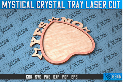 Mystical Crystal Tray Laser Cut SVG | Laser Cut SVG Design | CNC Files