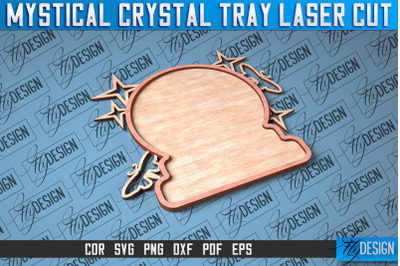 Mystical Crystal Tray Laser Cut SVG | Laser Cut SVG Design | CNC Files