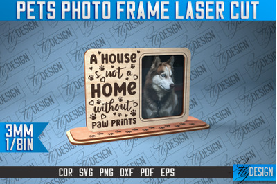 Pets Photo Frame Laser Cut | Laser Cut SVG