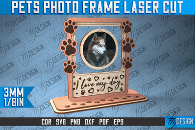 Pets Photo Frame Laser Cut | Laser Cut SVG