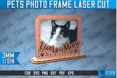 Pets Photo Frame Laser Cut | Laser Cut SVG