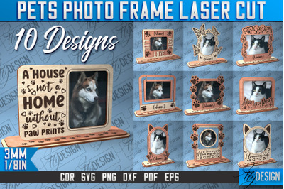 Pets Photo Frame Laser Cut | Laser Cut SVG