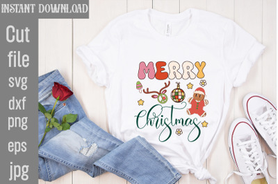 Merry Christmas SVG cut file,Retro Christmas Bundle, Christmas Sublima