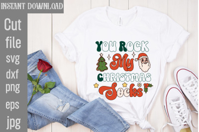 You Rock My Christmas Socks SVG cut file&2C;Retro Christmas Bundle&2C; Chris