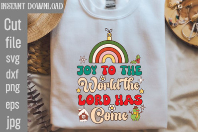 Joy To The World The Lord Has Come SVG cut file&2C;Retro Christmas Bundle