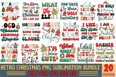 Christmas Retro Bundle,Christmas SVG Bundle,Christmas
