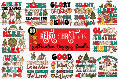 Christmas Retro Bundle,Christmas SVG Bundle,Christmas