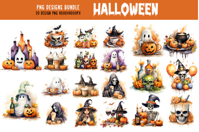 Halloween Retro Spooky Pumpkin Bundle