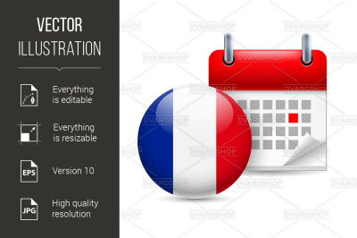 Icon of National Day in France