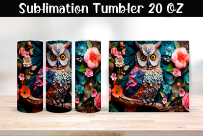 Paper owl Sublimation Tumbler Wrap 20 oz