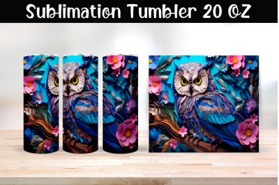 Paper owl Sublimation Tumbler Wrap 20 oz