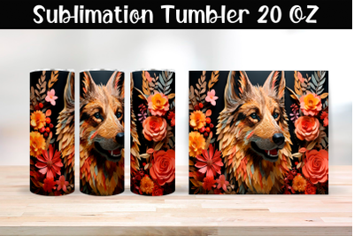 Paper dog Sublimation Tumbler Wrap 20 oz