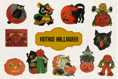 Vintage Halloween Clip Art III