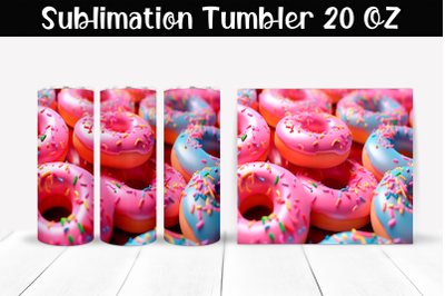 Donuts Sublimation Tumbler Wrap 20 oz