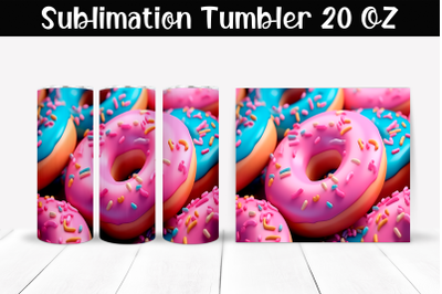 Donuts Sublimation Tumbler Wrap 20 oz