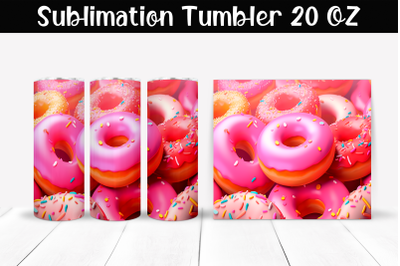 Donuts Sublimation Tumbler Wrap 20 oz