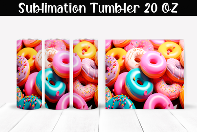 Donuts Sublimation Tumbler Wrap 20 oz