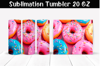 Donuts Sublimation Tumbler Wrap 20 oz