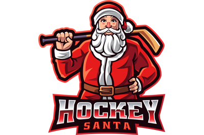 Hockey santa esport mascot logo design