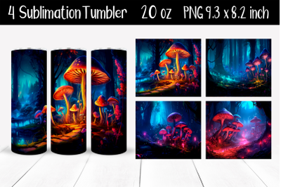 Magic mushrooms Sublimation Tumbler Wrap 20 oz