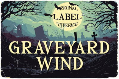 Graveyard Wind label font